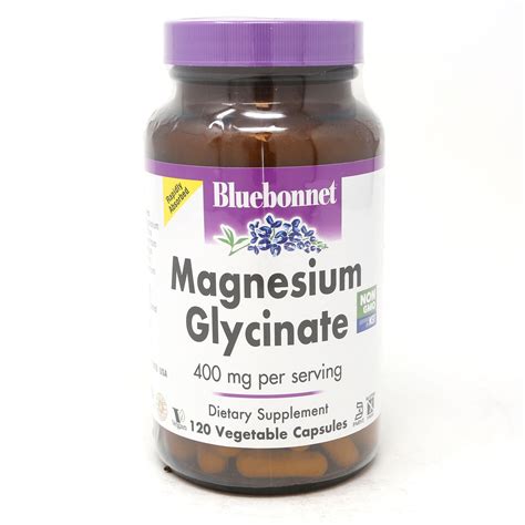 Magnesium Glycinate 400mg per serving 120 Vegetable Capsules - Walmart ...