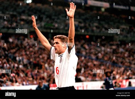 England's Michael Owen celebrates scoring the equalising goal Stock ...