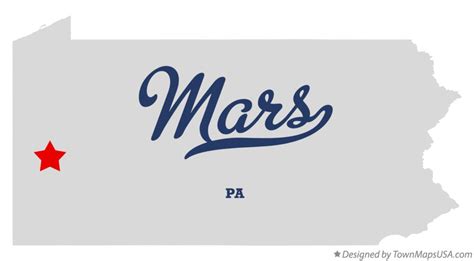 Map of Mars, PA, Pennsylvania