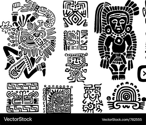 Set mexican symbols Royalty Free Vector Image - VectorStock