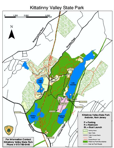 Kittatinny Valley State Park trail map - andover nj • mappery