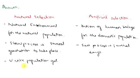 SOLVED: What is the difference between natural and artificial selection ...