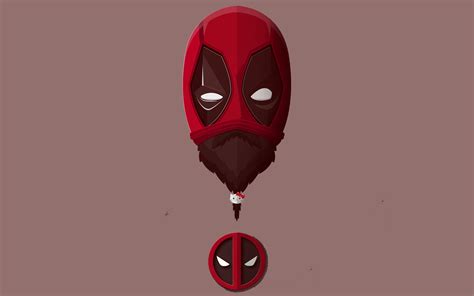 3840x2400 Bearded Deadpool Minimalism 4K ,HD 4k Wallpapers,Images ...