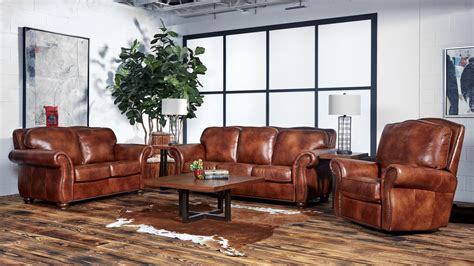 Gallery Furniture Leather Sofas | Baci Living Room