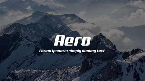 Aero Font : Download Free for Desktop & Webfont