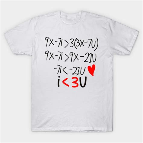 i love you math equation - I Love You Math Equation - T-Shirt | TeePublic