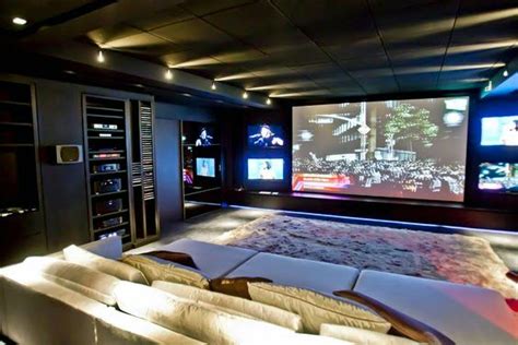 Top 40 Best Home Theater Lighting Ideas - Illuminated Ceilings and Walls