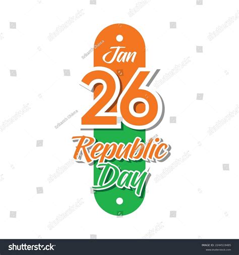 Happy Republic Day India Logo Template Stock Vector (Royalty Free ...