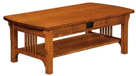Craftsman Mission Coffee Table | Amish Solid Wood Coffee Tables | Kvadro Furniture