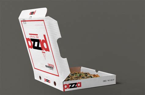 Free Realistic Pizza Box Mockup | Mockuptree