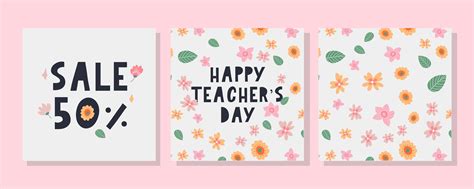 Happy Teacher's Day Flowers 3437717 Vector Art at Vecteezy