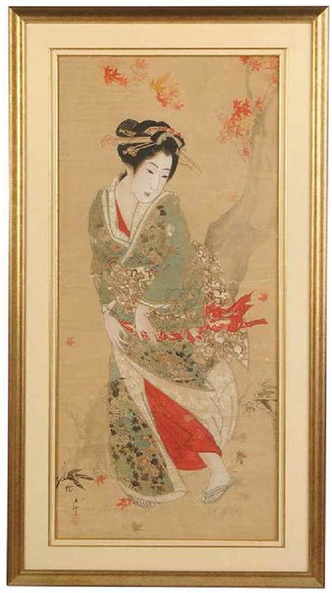 Japanese 19th Century Geisha Painting