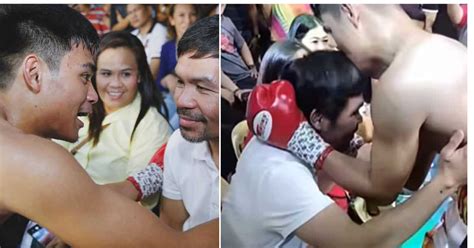 Eman Bacosa, niyakap si Manny Pacquiao matapos niyang manalo sa boxing match - KAMI.COM.PH