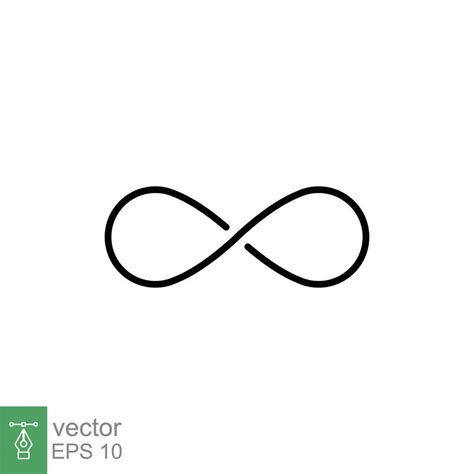 Infinity icon. Simple outline style. Loop, infinite, endless sign ...