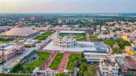 Prem Mandir aerial view from my dji mini 3pro drone, This Hindu temple ...