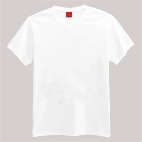 Organic Round Neck TShirt - 100% Cotton Basic Round Neck White T Shirts 140 -160 GSM Exporter ...