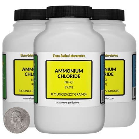 Ammonium Chloride 1.5 Pounds 3 Bottles