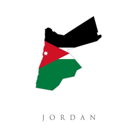 Vector illustration of Jordan flag map.Flag of Hashemite Kingdom of ...