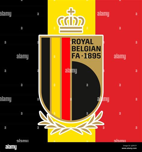 Belgium football federation logo with national flag, FIFA World Cup 2022, illustration Stock ...