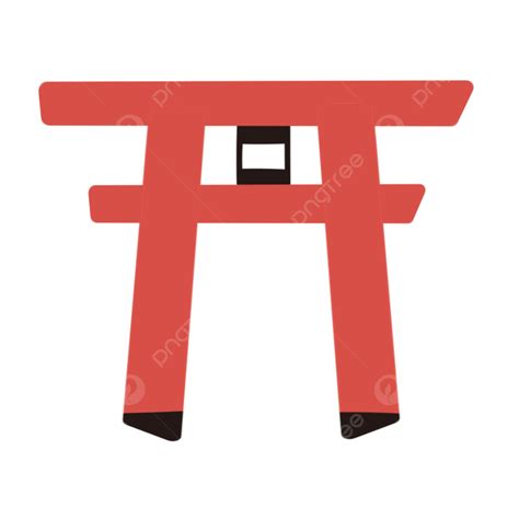 Japanese Architecture Clipart PNG Images, Japanese Traditional Architecture Torii Simple Strokes ...