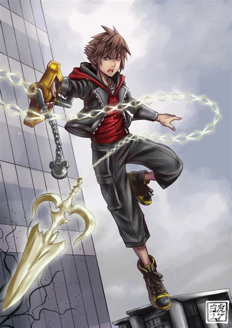 Pretty cool artwork of KH4 Sora by @Byakko91 | Kingdom hearts characters, Kingdom hearts remix ...