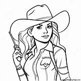 Brave Cowgirl With Lasso Coloring Page  Pagescom sketch template