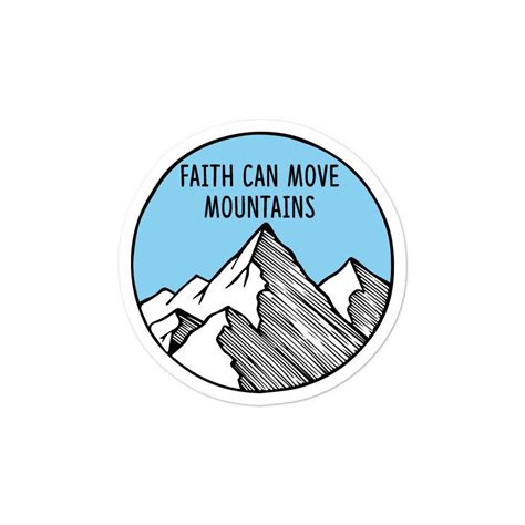 Sticker Faith Can Move Mountains Sticker Christian Sticker | Etsy in 2020 | Christian stickers ...