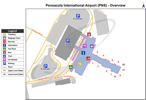 Pensacola (PNS) International Airport | Florida - code, contacts, map