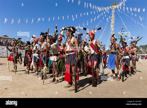 Performers from Laho village attending Chalo Loku Festival, Khonsa, Tirap District, Arunachal ...