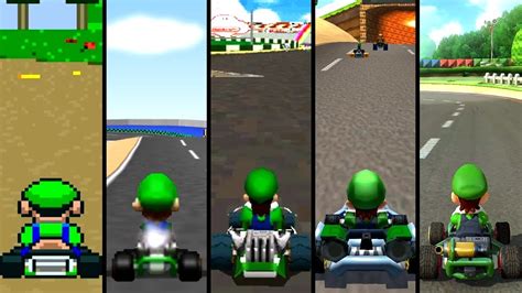 Evolution of Luigi in Mario Kart (1992-2019) - YouTube