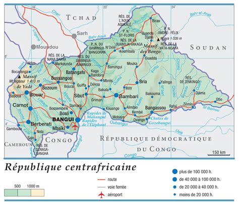 Carte de la Centrafrique - Plusieurs cartes du pays en Afrique