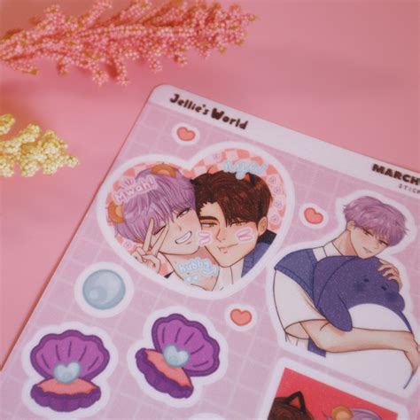 Pearl Boy Dooshik & Jooha Fanart Sticker Sheet-yaoi/bl Manhwa - Etsy