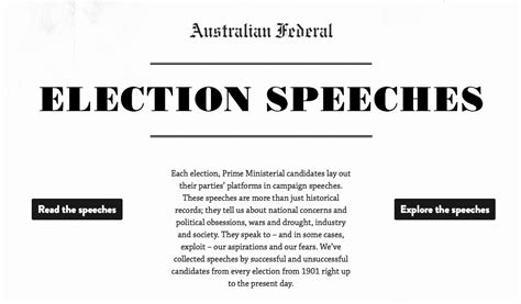 Election Speeches — Australian Prime Ministers