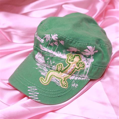 Women's Yellow and Green Hat | Depop