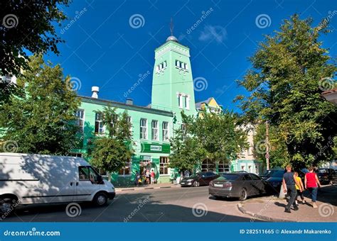 KLINTSY, RUSSIA - JULY 29, 2010: Savings Bank. Located in the Historical Building of the City ...