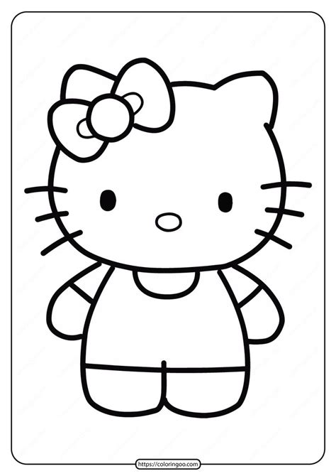 Free Printable Hello Kitty Coloring Pages | Boyama kitapları, Boyama ...