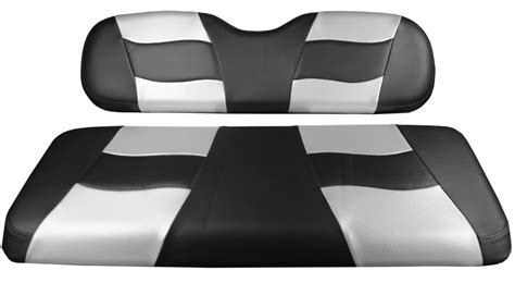 MADJAX Riptide Two Tone Front Seat Covers in Black/Silver | GCTS