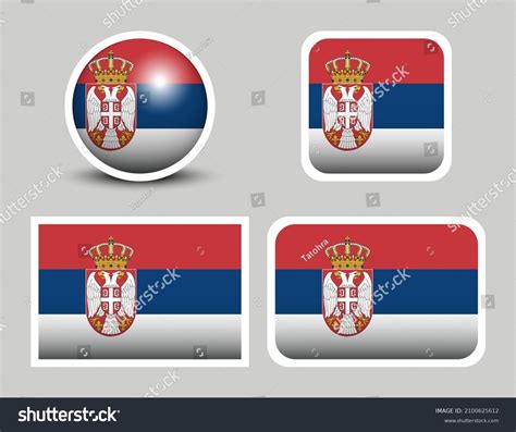 Flags Vector Serbia Vector Illustration Set Stock Vector (Royalty Free) 2100625612 | Shutterstock