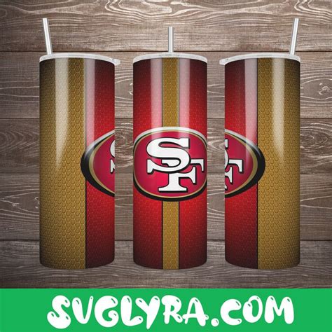 San Francisco 49ers Tumbler Wrap, 20oz Skinny Straight, NFL Tumbler, Football Tumbler Wrap Png ...