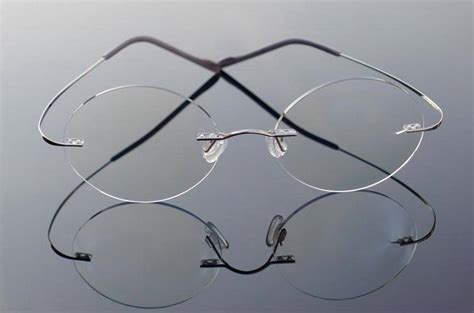 Vintage Rimless Steve Jobs Mens Round Titanium Eyeglasses Glasses Frames Rx - Eyeglass Frames