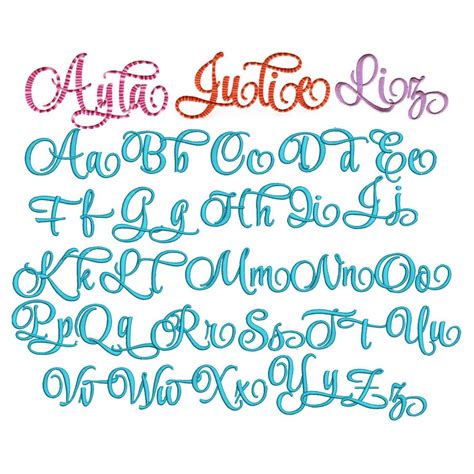 10 Script Embroidery Fonts And Alphabets Images - Simple Embroidery Script Font, Script ...