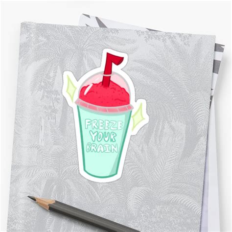 "Freeze Your Brain" Stickers by AtomicAce | Redbubble