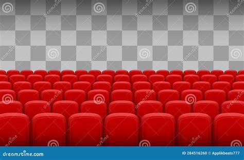 Red chairs of the cinema stock vector. Illustration of hall - 284516260