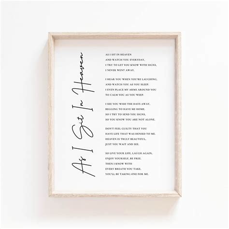 List Of As I Sit In Heaven Poem Printable References - Fab Flow