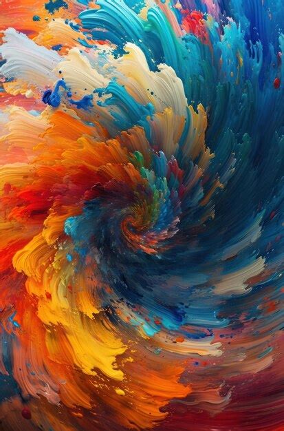 Premium Photo | A colorful swirl of paint