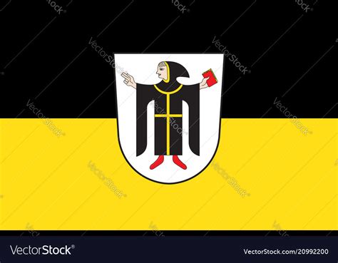 Flag of munich is the capital city german Vector Image