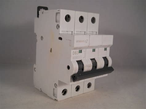 MEM MCB 63 Amp Triple Pole 3 Phase Breaker Type D 63A D63 Memshield 2 ...