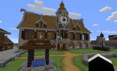 Minecraft Medieval Town Hall | Minecraft medieval, Minecraft castle ...