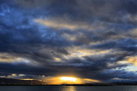 Free photo: Nimbus Clouds at Sunset View - Beach, Clouds, Cloudy - Free Download - Jooinn