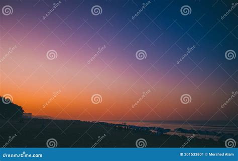 Sunrise Landscape View of Cox`s Bazar Sea Beach Stock Image - Image of ...